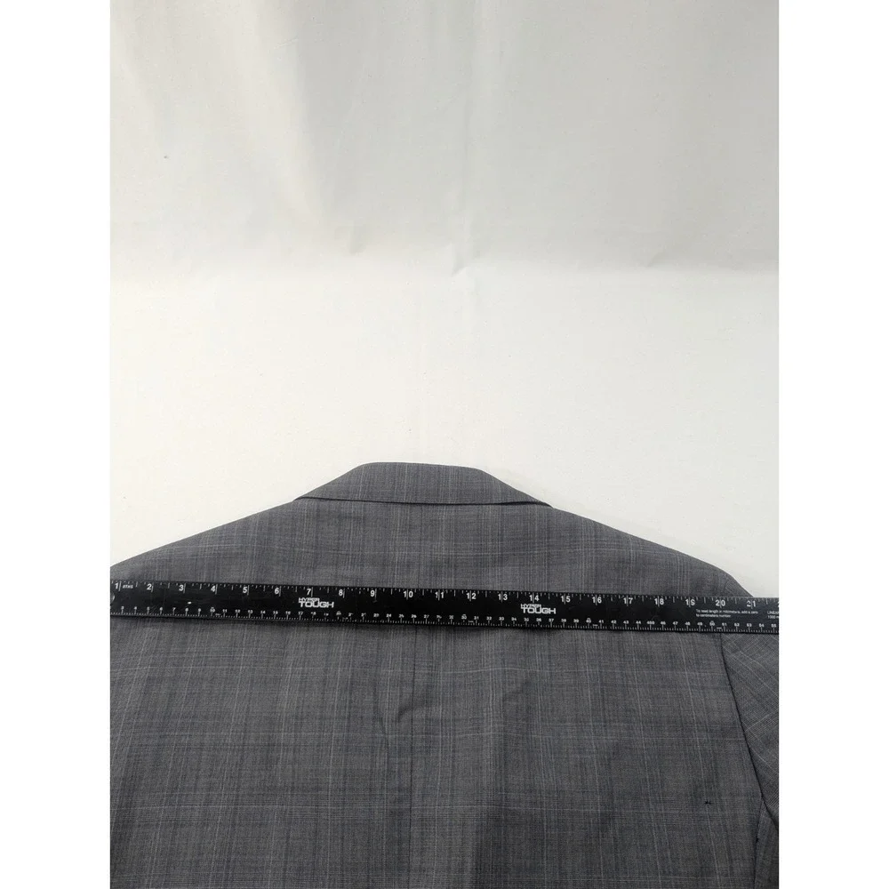 Jos. Bank Reserve Reda Blazer Suit Jacket Wool  Gray Glenn‎ Check 48R plaid READ